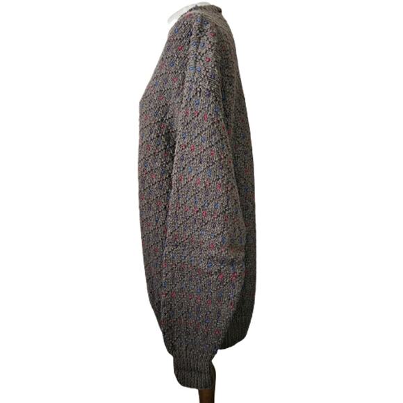 Vintage Grey Cotton Blend Sweater Size Medium - Picture 4 of 4